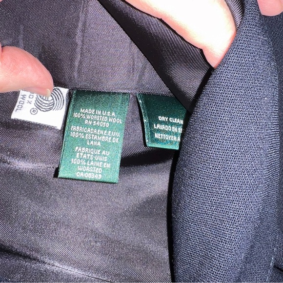 LAUREN RALPH LAUREN BLUE GOLD RL INSIGNIA PATCH WOOL BLAZER JACKET SIZE 18W - Picture 4 of 5